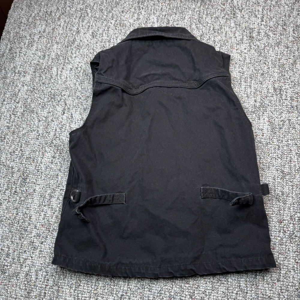 Wyoming Traders Vest Womens Medium Canvas Western Quilted Zip Snap Workwear - Picture 10 of 12